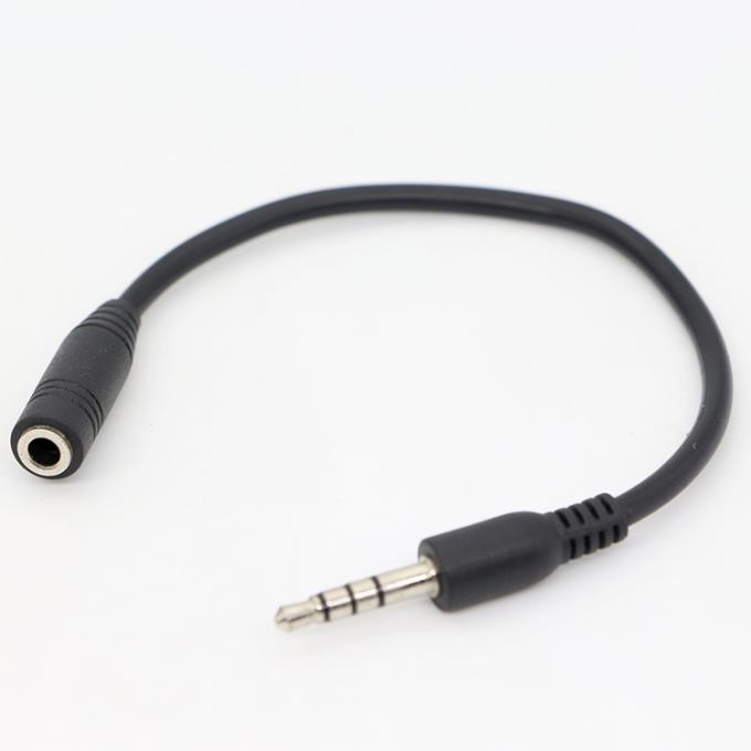 Σύντομο 20cm 3,5mm 4 πόλους TRRS αρσενικό έως 3,5mm TRRS θηλυκό Stereo Aux Audio Extension Cable 5