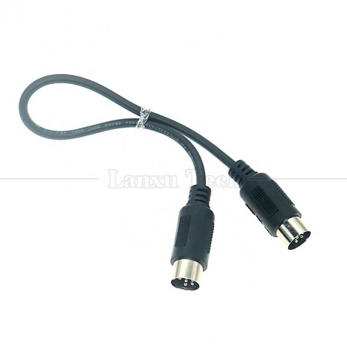 0.2m 1m 2m 3m Ασπίδα αρσενικό προς αρσενικό MIDI 6 Pin Din Καλώδιο επέκτασης για κιθάρα μικροφώνου πληκτρολογίου 1