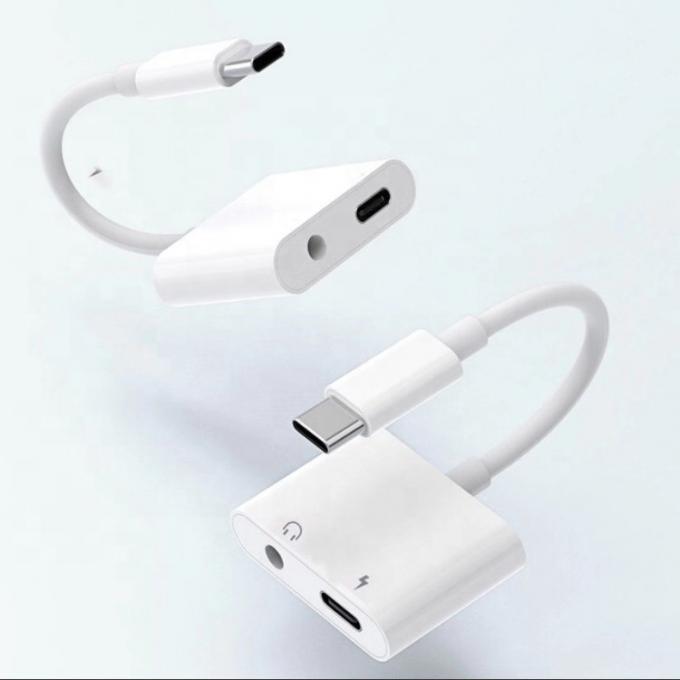 2 σε 1 USB C με jack 3,5mm AUX ακουστικά ακουστικά ακουστικό ντόνγκλ Αναπροσαρμοστής για Samsung Note goole pixel 4 4XL 3 3XL 2 2XL 6
