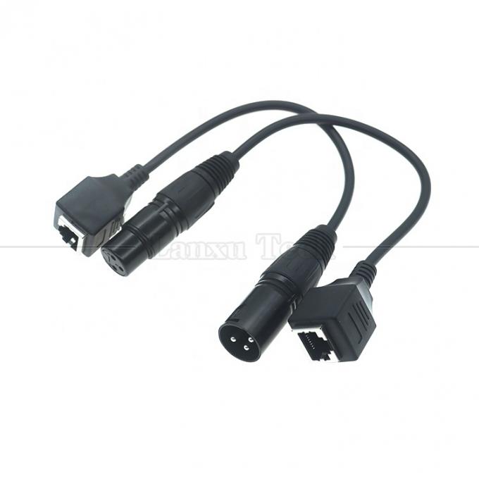 XLR 3 πιν πόλοι αρσενικό θηλυκό σε RJ45 θηλυκό Cat5 Δίκτυο Ethernet Adapter καλώδιο για Led Audio DMX CON ελεγκτή 1