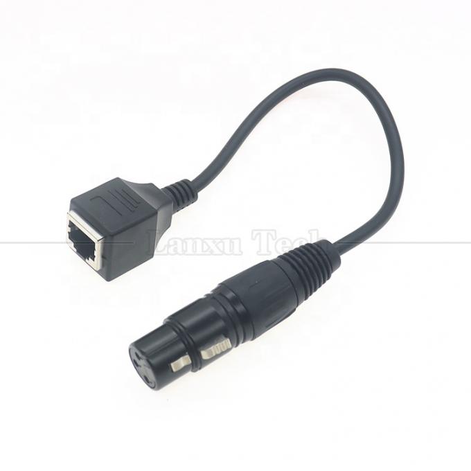 XLR 3 πιν πόλοι αρσενικό θηλυκό σε RJ45 θηλυκό Cat5 Δίκτυο Ethernet Adapter καλώδιο για Led Audio DMX CON ελεγκτή 4