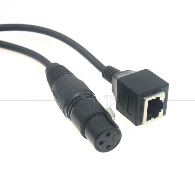 XLR 3 πιν πόλοι αρσενικό θηλυκό σε RJ45 θηλυκό Cat5 Δίκτυο Ethernet Adapter καλώδιο για Led Audio DMX CON ελεγκτή 3