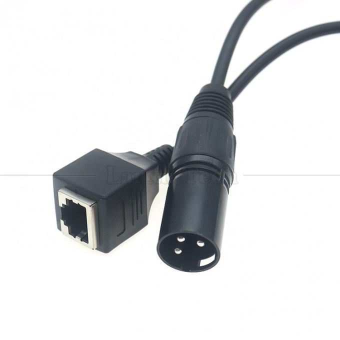 XLR 3 πιν πόλοι αρσενικό θηλυκό σε RJ45 θηλυκό Cat5 Δίκτυο Ethernet Adapter καλώδιο για Led Audio DMX CON ελεγκτή 2