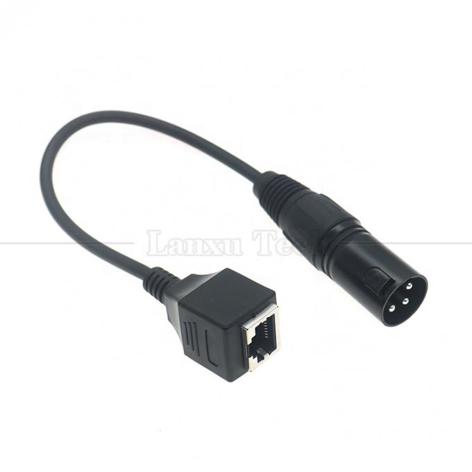 XLR 3 πιν πόλοι αρσενικό θηλυκό σε RJ45 θηλυκό Cat5 Δίκτυο Ethernet Adapter καλώδιο για Led Audio DMX CON ελεγκτή 5