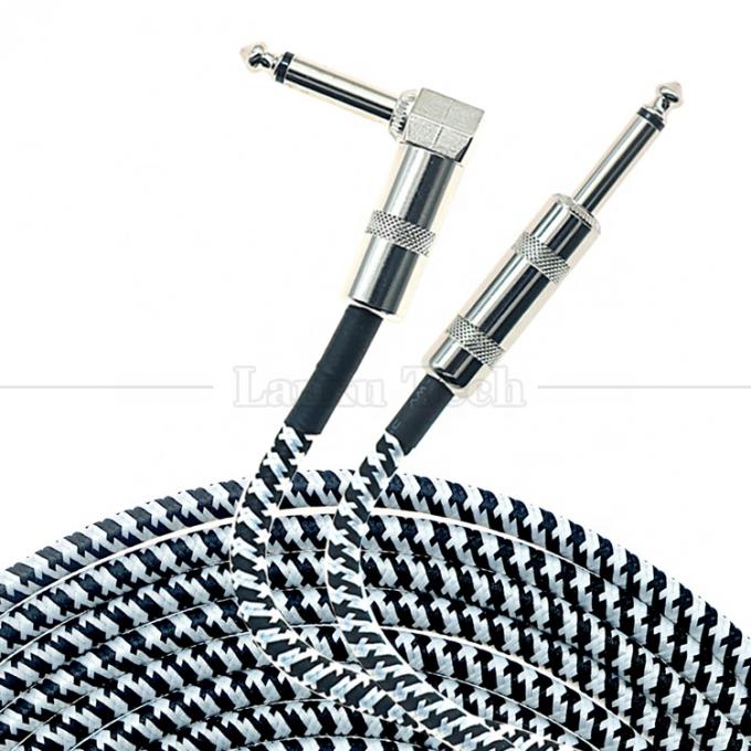 3M Right Angle Braided Metal 6.35mm 1/4 TS Jack Audio Electric Guitar Effects Instrument Bass Amp Patch Lead Cable Ηλεκτρική κιθάρα 1