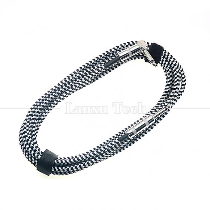 3M Right Angle Braided Metal 6.35mm 1/4 TS Jack Audio Electric Guitar Effects Instrument Bass Amp Patch Lead Cable Ηλεκτρική κιθάρα 6