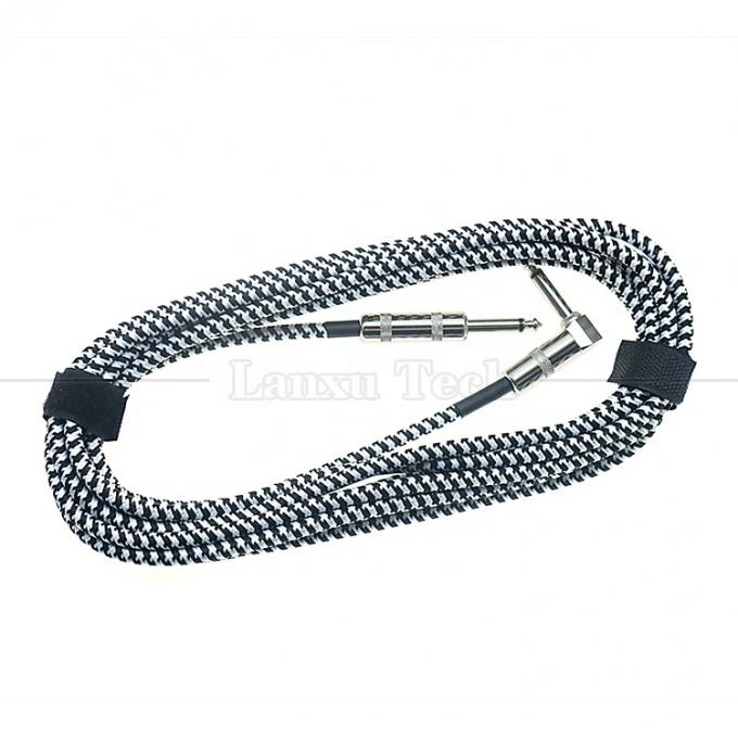 3M Right Angle Braided Metal 6.35mm 1/4 TS Jack Audio Electric Guitar Effects Instrument Bass Amp Patch Lead Cable Ηλεκτρική κιθάρα 5