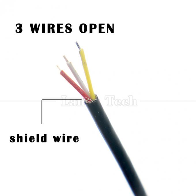 Χρυσό επιχρυσωμένο 3.5mm TRS 3 Ploes Shield Audio Jack Γυναικείο έως κασσίτερο γυμνά καλώδια Ανοιχτό καλώδιο 1