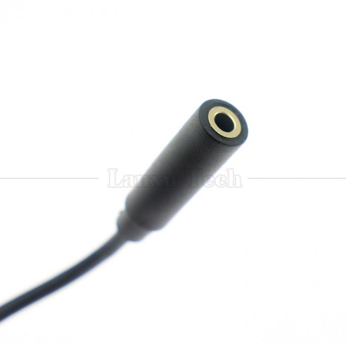 Χρυσό επιχρυσωμένο 3.5mm TRS 3 Ploes Shield Audio Jack Γυναικείο έως κασσίτερο γυμνά καλώδια Ανοιχτό καλώδιο 2