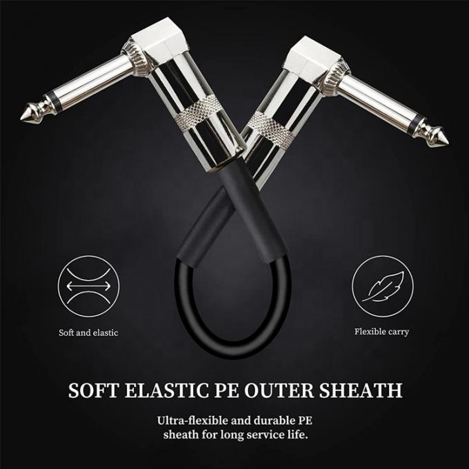 1/4 TS Jack Electric Braid Pedal Guitar Patch Lead Stereo Instrument Καλώδιο για το στυριό 1