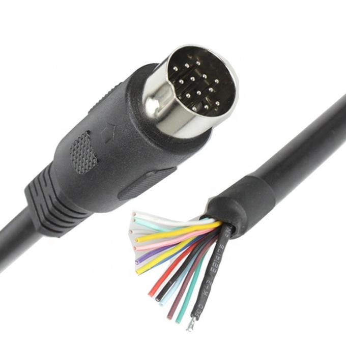 Προσαρμοσμένο 1M 2M Shield 13 PIN Din Connector για ανοιχτό καλώδιο Pigtail 1