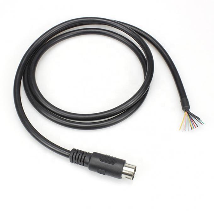 Προσαρμοσμένο 1M 2M Shield 13 PIN Din Connector για ανοιχτό καλώδιο Pigtail 0