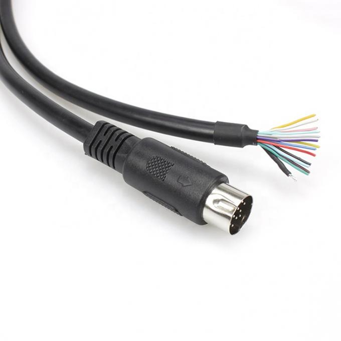 Προσαρμοσμένο 1M 2M Shield 13 PIN Din Connector για ανοιχτό καλώδιο Pigtail 2