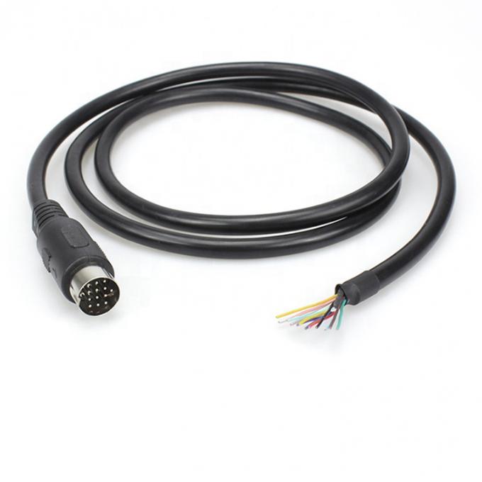 Προσαρμοσμένο 1M 2M Shield 13 PIN Din Connector για ανοιχτό καλώδιο Pigtail 5