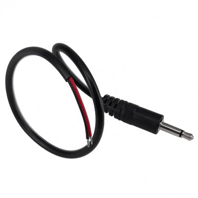 3.5mm 2 πόλους TS Audio Mono Jack αρσενικό πλέγμα σε γυμνά καλώδια ανοιχτό καλώδιο 3