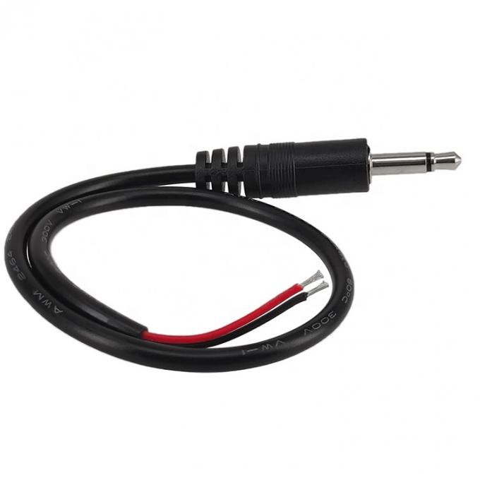 3.5mm 2 πόλους TS Audio Mono Jack αρσενικό πλέγμα σε γυμνά καλώδια ανοιχτό καλώδιο 4