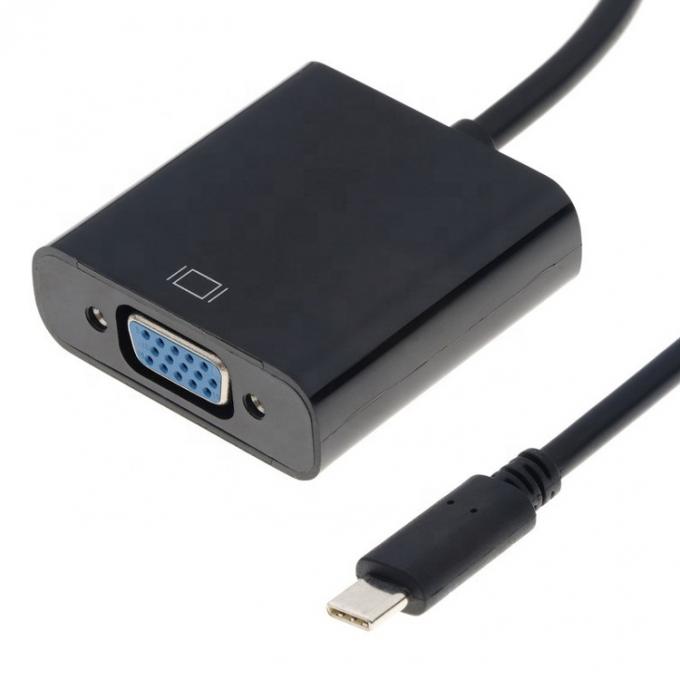 1080P 4K USB τύπου C σε VGA μετατροπέας προσαρμογέα για PC υπολογιστή φορητό υπολογιστή 1