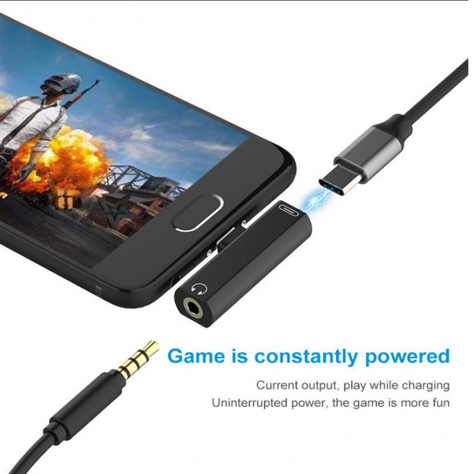 2 σε 1 USB τύπου C σε 3,5mm Jack PD φόρτιση ακουστικό ακουστικού 7