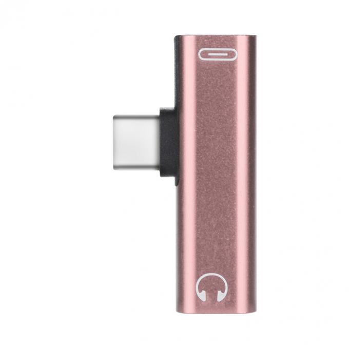 2 σε 1 USB τύπου C σε 3,5mm Jack PD φόρτιση ακουστικό ακουστικού 6