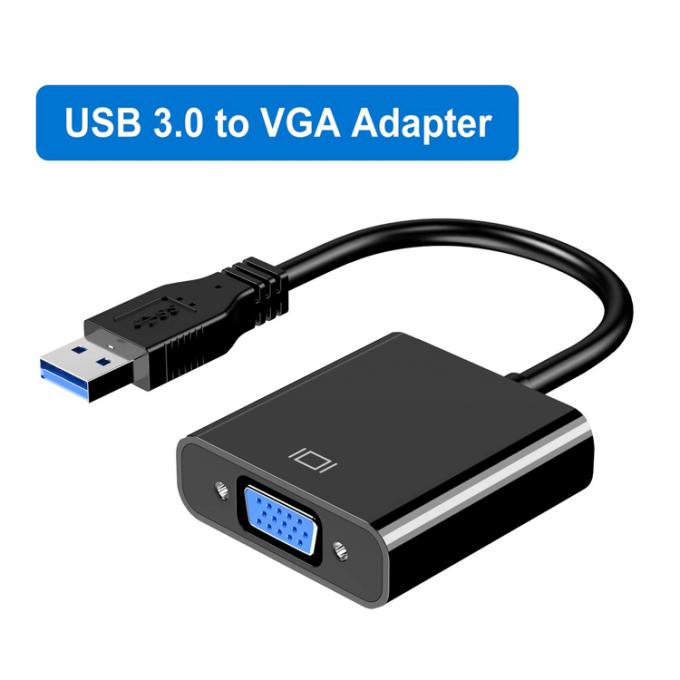 Μετατροπέας βίντεο πολλαπλής οθόνης USB 3.0 σε VGA Αναπροσαρμοστής για υπολογιστή υπολογιστή υπολογιστή οθόνης προβολέα HDTV 0