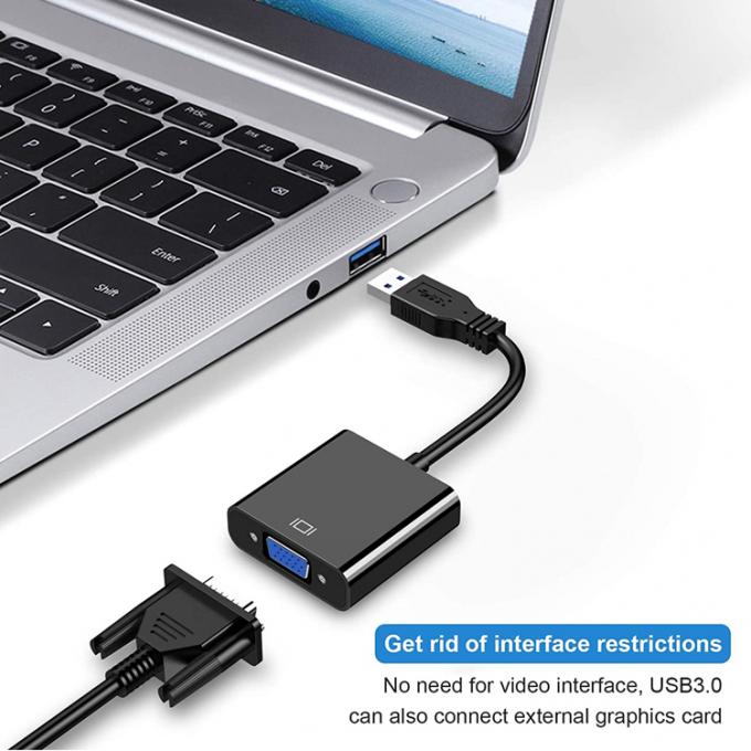 Μετατροπέας βίντεο πολλαπλής οθόνης USB 3.0 σε VGA Αναπροσαρμοστής για υπολογιστή υπολογιστή υπολογιστή οθόνης προβολέα HDTV 4