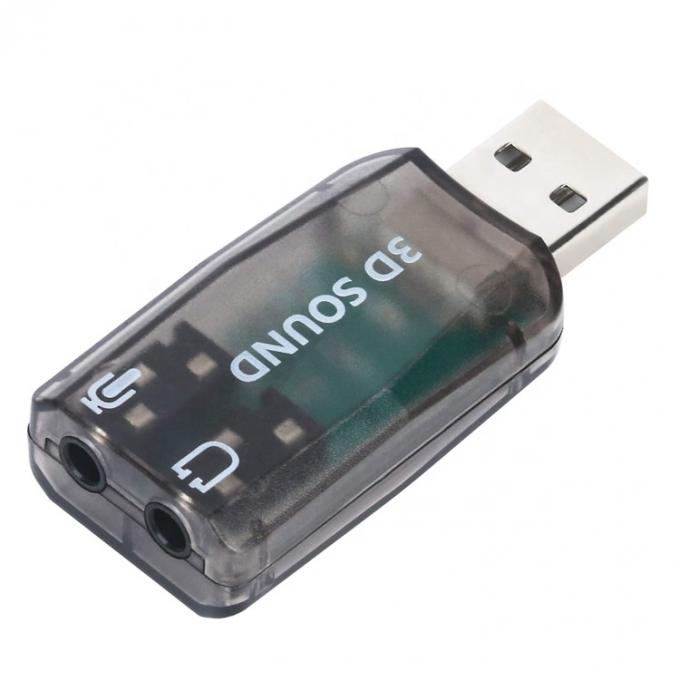 Plug and Play 5.1 Εξωτερικό 3D Mic Στερεοφωνικό Studio Audio USB Interface Ακουστική κάρτα Adapter με ακουστικά 3,5mm 4