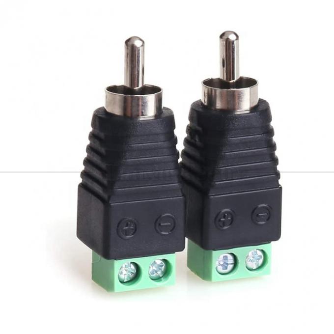 RCA θηλυκό αρσενικό σε κατσαβίδι τερματικό AV Phono Solderless Plug Wire Connector Converter Audio Adapter 3