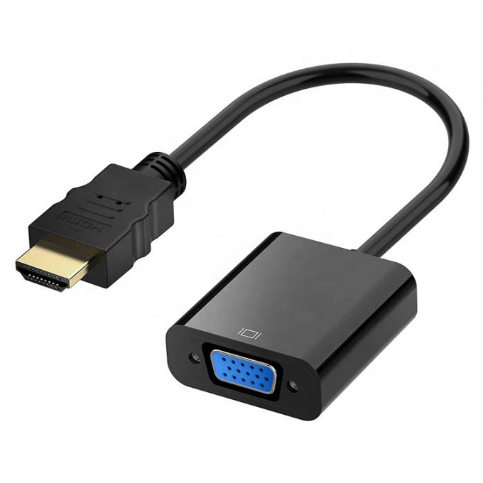 1080P 4K HDM TV I Ανδρός σε VGA Γυναικείο προσαρμογέα με 3.5 Audio Jack Δύναμη για τον υπολογιστή PC Monitor HDTV 1