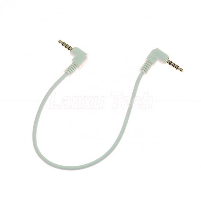90 μοίρες γωνία αρσενικό προς αρσενικό 3.5mm 3 4 πόλους TRS TRRS Μονομικροφώνου Στερεο ήχου Jack Patch Adapter καλώδιο για ακουστικά 0