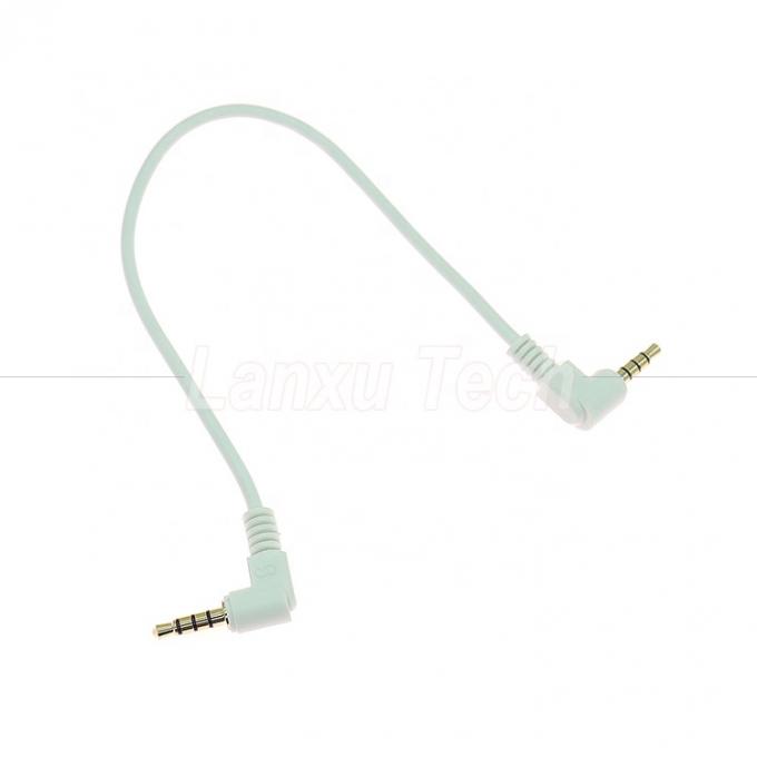 90 μοίρες γωνία αρσενικό προς αρσενικό 3.5mm 3 4 πόλους TRS TRRS Μονομικροφώνου Στερεο ήχου Jack Patch Adapter καλώδιο για ακουστικά 3
