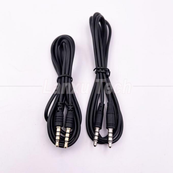 Άντρας προς άνδρα 3,5mm 4 πόλους στερεοφωνικό jack μικροφώνου καλώδιο επέκτασης ήχου για ακουστικά ακουστικών υπολογιστή 5