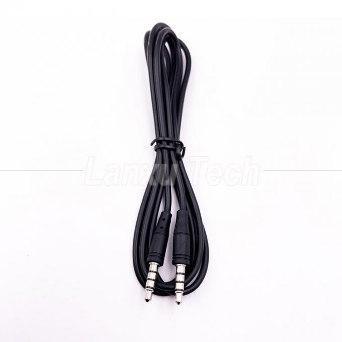 Άντρας προς άνδρα 3,5mm 4 πόλους στερεοφωνικό jack μικροφώνου καλώδιο επέκτασης ήχου για ακουστικά ακουστικών υπολογιστή 3