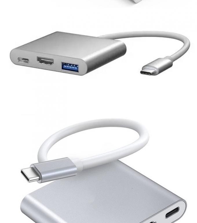 3 σε 1 PD Φορτίο 4K 1080P USB τύπου C OTG Docking Station Hub Adapter 5