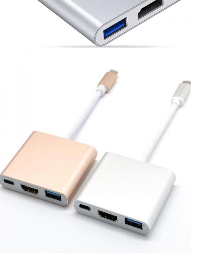 3 σε 1 PD Φορτίο 4K 1080P USB τύπου C OTG Docking Station Hub Adapter 6