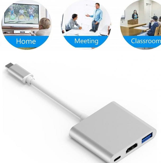 3 σε 1 PD Φορτίο 4K 1080P USB τύπου C OTG Docking Station Hub Adapter 4