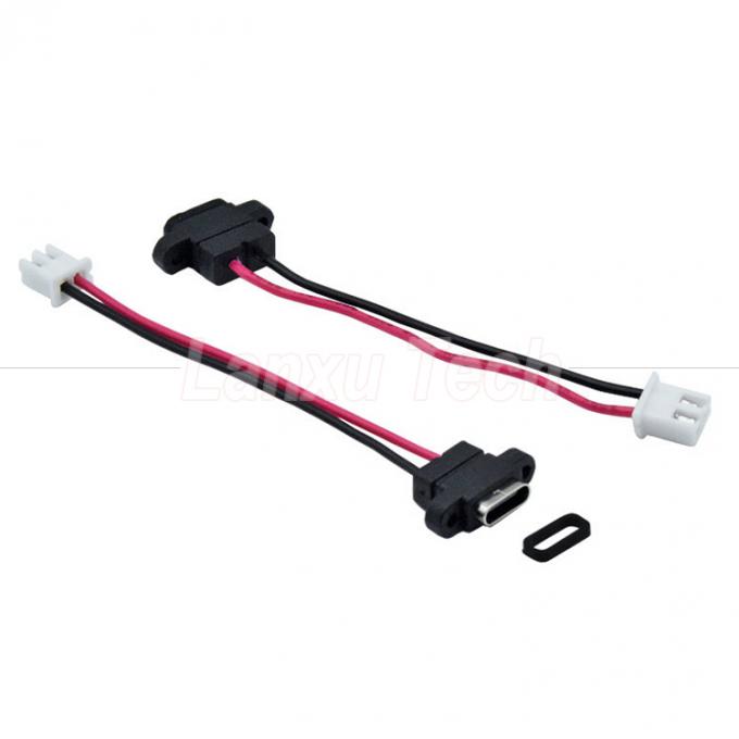 Αδιάβροχη USB τύπου C γυναικεία πρίζα 2 Pin 4 Pin PH 2.0 XH 2.54 SH1.0 VH ZH MX καλώδιο σύνδεσης 1