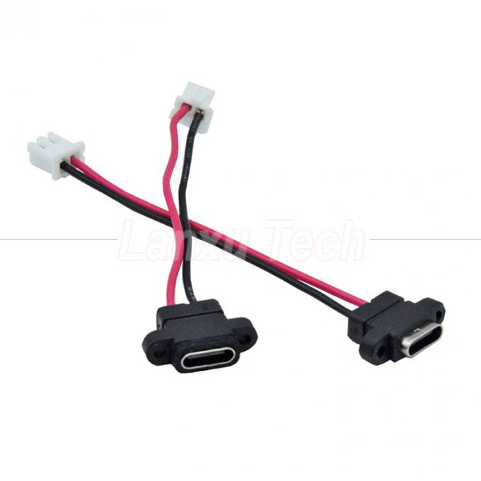 Αδιάβροχη USB τύπου C γυναικεία πρίζα 2 Pin 4 Pin PH 2.0 XH 2.54 SH1.0 VH ZH MX καλώδιο σύνδεσης 3