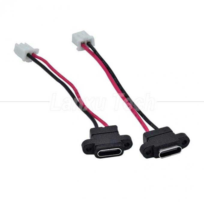 Αδιάβροχη USB τύπου C γυναικεία πρίζα 2 Pin 4 Pin PH 2.0 XH 2.54 SH1.0 VH ZH MX καλώδιο σύνδεσης 0