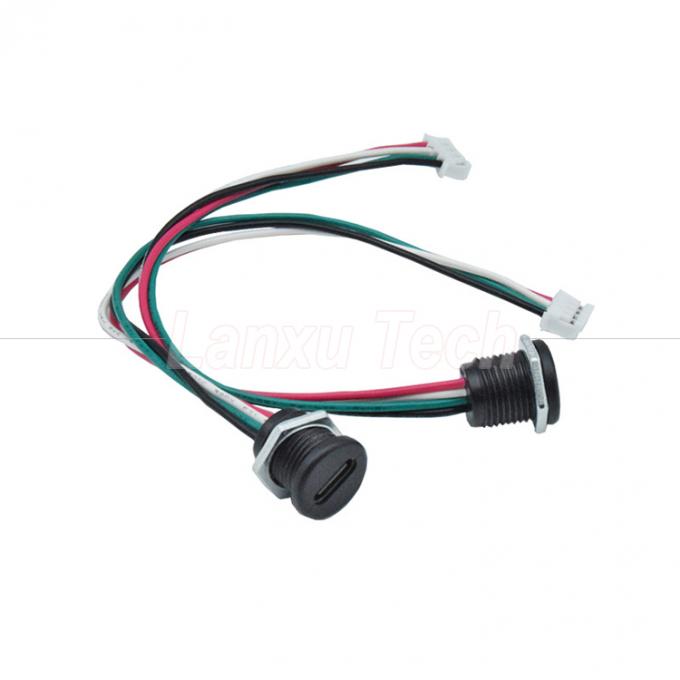 Αδιάβροχη USB τύπου C γυναικεία πρίζα 2 Pin 4 Pin PH 2.0 XH 2.54 SH1.0 VH ZH MX καλώδιο σύνδεσης 5