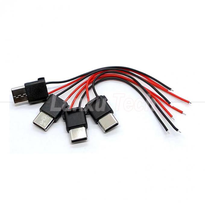 USB τύπου C 2 πιν αρσενικό καλώδιο σύνδεσης για τηλεφωνική τράπεζα ηλεκτρικής ενέργειας 0