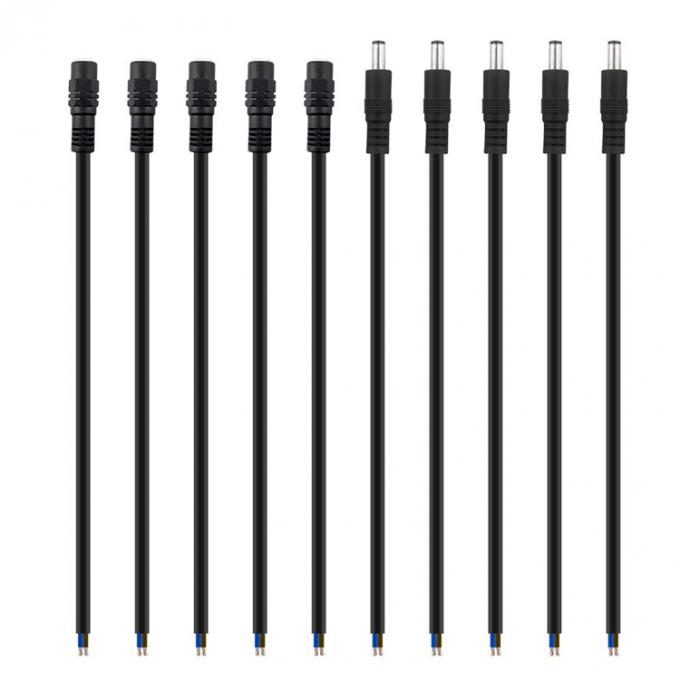 ΕΠΙΧΡΗΜΑΤΙΚΟ DC αρσενικό θηλυκό βαρέλι Jack 2.1x5.5mm για να ανοίξει Pigtail DC καλώδιο ρεύματος 1