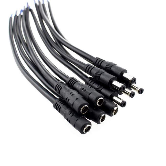 ΕΠΙΧΡΗΜΑΤΙΚΟ DC αρσενικό θηλυκό βαρέλι Jack 2.1x5.5mm για να ανοίξει Pigtail DC καλώδιο ρεύματος 5