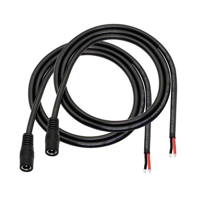 Άντρας Γυναίκα DC Barrel Jack 2.1x5.5mm Socket Connector για να ανοίξετε γυμνό καλώδιο Pigtail Power Charger Cable 1