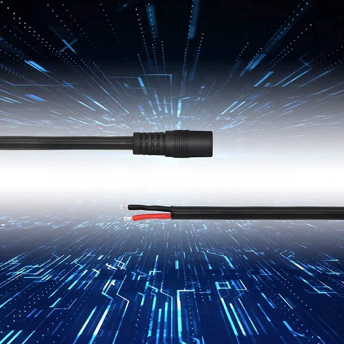 Άντρας Γυναίκα DC Barrel Jack 2.1x5.5mm Socket Connector για να ανοίξετε γυμνό καλώδιο Pigtail Power Charger Cable 4