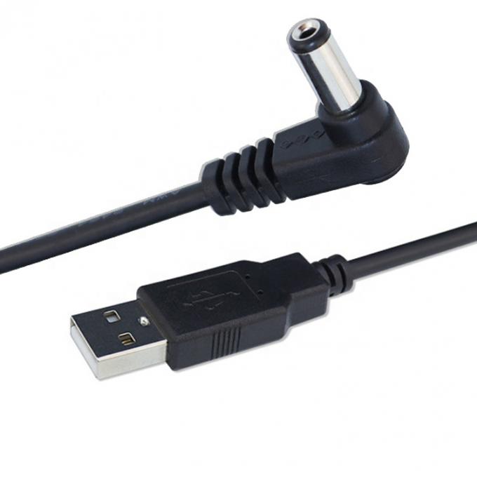 Προσαρμοσμένο USB αρσενικό προς δεξιά γωνία 5.5 X 2.1mm 2.5 3.5 1.35 Συνδετήρας αρσενικό καλώδιο DC 3