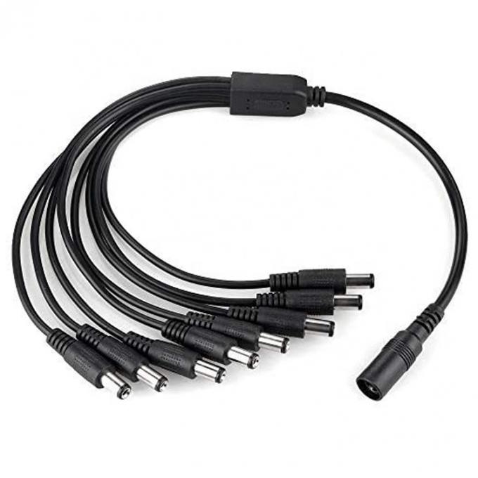 1 έως 8 τρόποι 1 Γυναίκα έως 8 Άντρας 5.5x2.1 mm DC Power Supply Splitter Cable για κάμερα CCTV LED Strip 1