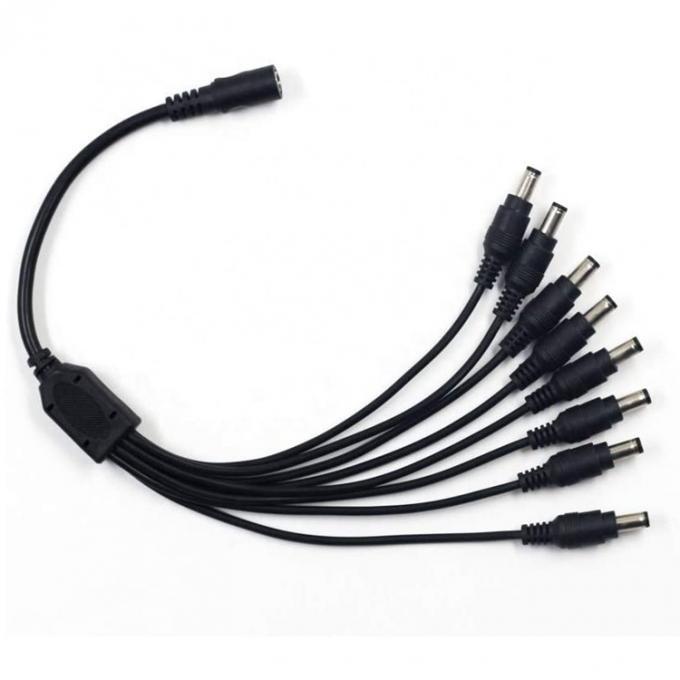 1 έως 8 τρόποι 1 Γυναίκα έως 8 Άντρας 5.5x2.1 mm DC Power Supply Splitter Cable για κάμερα CCTV LED Strip 6