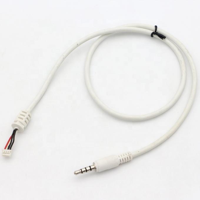 Προσαρμοσμένο λευκό 3.5mm TRRS Audio DC Jack σε JST 2.0mm 2.54mm Pitch Connector Assembly Cable 0