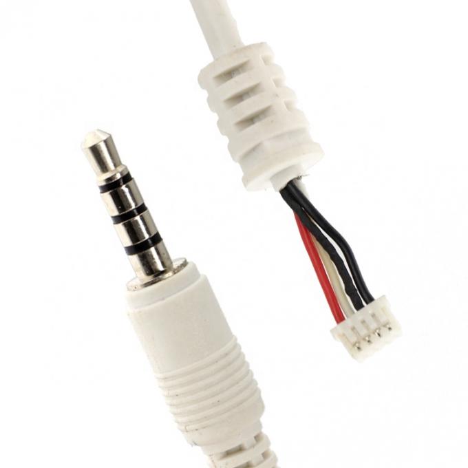 Προσαρμοσμένο λευκό 3.5mm TRRS Audio DC Jack σε JST 2.0mm 2.54mm Pitch Connector Assembly Cable 3