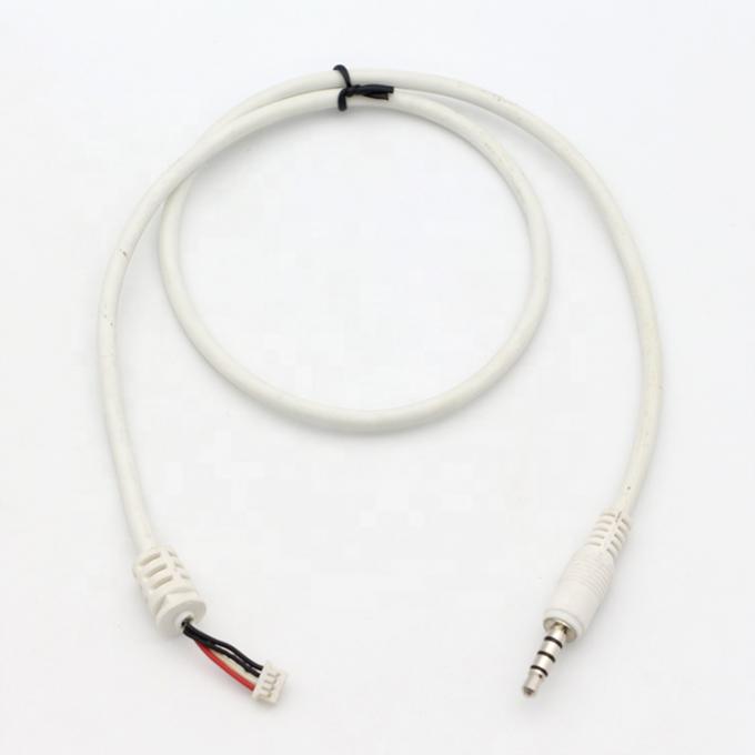 Προσαρμοσμένο λευκό 3.5mm TRRS Audio DC Jack σε JST 2.0mm 2.54mm Pitch Connector Assembly Cable 4